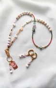 Naszyjnik i kolczyki handmade kamienie naturalne i koraliki szklane 