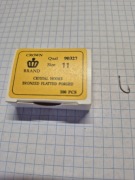 HACZYKI CROWN - 100 szt, roz 11 - brąz łopatka, nowe