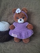 Miś pluszak przytulanka, zabawka ręcznie robiona na szydełku