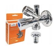 Zawór kątowy kombinowany 1/2"x3/4"x3/8