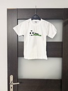 T-shirt chłopczyk biały z nadrukiem nowy rozmiar 122
