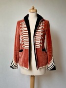 żakiet aksamit Napoleoński carski zdobienia lampasy retro Unikat bawełna