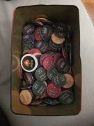 Żetony do pokera Texas Hold’em ok. 173 szt +/- , metalowa puszka
