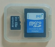 adapter pqi micro SD wraz z kartą pamięci 2GB firmy Verbatim
