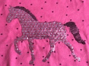 Bluzeczka w kropki z koniem - rozm.158 - 164