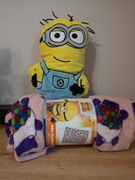 Zestaw Minionki kocyk oraz poduszka kształtka koc 130x160 