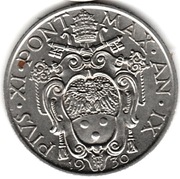 Watykan 1 lir, 1930 r Pius XI
