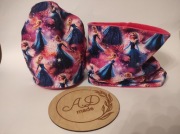 Komplet czapka komin Kraina Lodu ELSA bawełniany wiosenny 