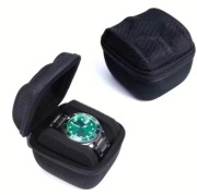 Etui na zegarek podróżne twarde CASE pudełko organizer czarne XL