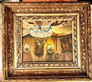 Dekoracyjny obraz olejny średniej wielkości 35x39 cm