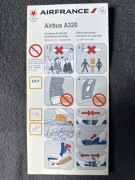 Safety Card / Karty Instrukcja Bezpieczeństwa AIR FRANCE Airbus A320