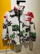 Kurtka przejściowa Reporter_Young 152 biała sztuczny baranek