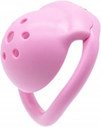 Różowy mały PAS CNOTY klatka na penisa CHASTITY Cage 4 oringi