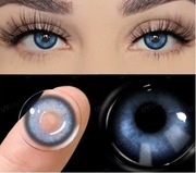 Soczewki kolorowe - BLUE NIEBIESKIE OCZY -0,75