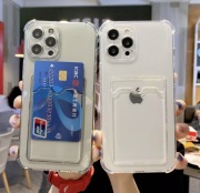 Etui przezroczyste iPhone 12 kieszonka 