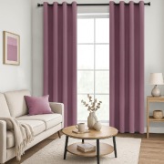 Zasłony zaciemniające, termiczne na przelotkach, 140x160 cm 2szt ciemny róż