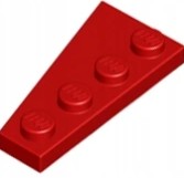 LEGO RIGHT PLATE 2X4 W/ANGLE RED 4160866/41769