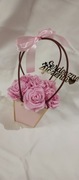 Różowe róże w torebce 