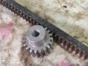 Listwa zębata + koło zębate M2 z19 napęd liniowy mechanizm przesuwu posuw