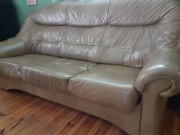 skórzana sofa 3 osob.  z funkcją spania