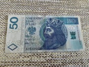 Banknot 50 zł seria AT z 2017 roku