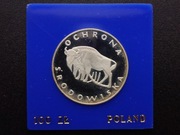 100 złotych 1977 rok ochrona środowiska żubr