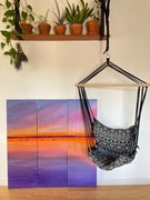 Tryptyk ,,Kangury o wschodzie słońca” 120x120cm 