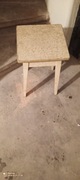 Taboret drewniany PRL