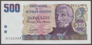 Argentyna 500 pesos 1984 - gen. San Martin - stan bankowy UNC