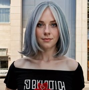 Peruka damska włosy szare siwe proste dłuższy bob Wysyłka 24h PL