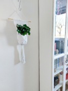 UP Kwietnik makrama wiszący na ścianie ze sznurka Biały nr18