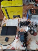 KONSOLA PS2 CAŁY ZESTAW+DWA PADY+10GIER+KARTA8MB+ORYGINALNE PUDEŁKO