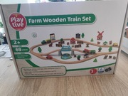 Kolejka drewniana Playtive tory farma 