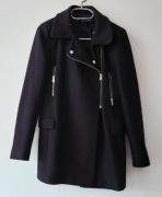 Płaszczyk damski czarny roz.S wymiary opis firmy Zara