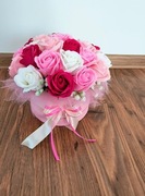 Piękny Flowerbox z różami mydlanymi Urodziny Imieniny 