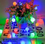 Lampki kuleczki led 3 m USB Multikolor 