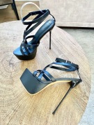 BDSM platformy czarne matowe na wysokiej szpilce roz. 38.5 high heels