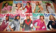 Burda Moden 1973 zestaw 10 numerów + wykroje Vintage Moda szycie krawiectwo