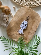 Brelok do kluczy sowa biała 