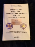 Książka Dokumenty i odznaki Wojska Polskiego 1918-1945