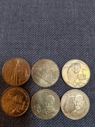 Sześć monet 2 złotowych Gdynia, Miechów,Pałac w Wilanowie...