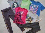 Zestaw T-shirt bluzka z krótkim rękawem 146-152 i getry