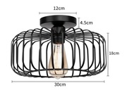 Lampa Sufitowa Industrialna Vintage