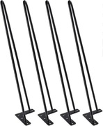 Nogi do stołu czarne 4 szt. Wysokość 70cm grubość 10mm