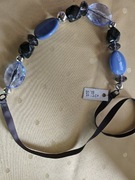 Naszyjnik ,korale na wstążce