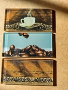 Mozaika szklana prostokąty 4,5x9,8cm nadruk na szkle KAWA