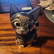 Figura kota drewniana