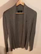 Elegancki AllSaints kardigan 100% merino szary