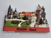 Magnes na lodówkę drewniany MDF KRAKÓW WAWEL Barbakan Sukiennice smok (17) 