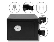 MOCNY SEJF LITA STAL Malatec czarny. Sejf do domu, pracy. Kasetka, skrytka